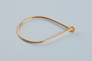 Ørering, dråbe, ca. 28x18 mm, forgyldt 925s, 1 par