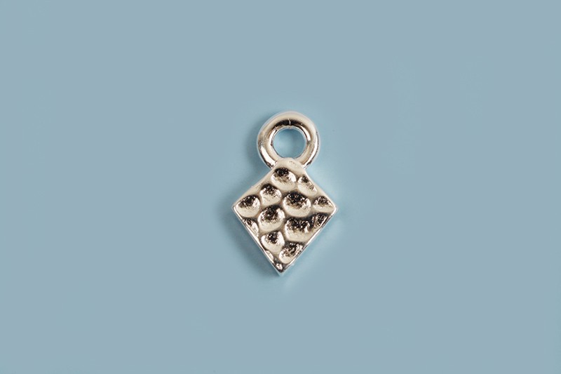 Vedhæng m/banket overflade, ca. 7,5x4,5 mm,  925s, 1 stk.