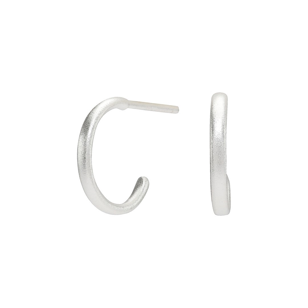 small ear hoop silver