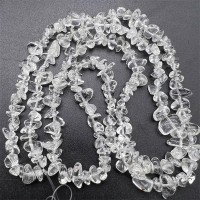 Bjergkrystal, chips, ca. 5-8x5-8 mm, 1 streng