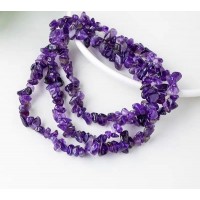 Amethyst, chips, ca. 6-12x6-12 mm, 1 streng