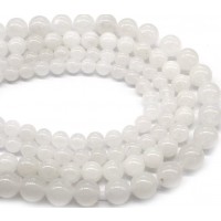Bjergkrystal, rund, ca. 3.5 mm, 1 streng
