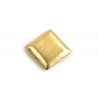 Perle, firkant, børstet, ca. 22x22x6 mm, FG 925s, 1 stk.