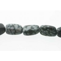 Snowflake Obsidian, mat, nugget, ca. 12x18 mm, 1 streng