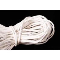 Bomuldssnøre, vokset, hvid, 1,5 mm, 10 meter