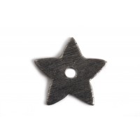 Stjerne, børstet, midterboret, 11 mm, BP, 2 stk.