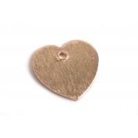 Hjerte, børstet, ca. 12x12 mm, RG, 2 stk.