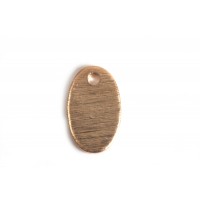 Oval, børstet, 10x7 mm, RG, 4 stk.