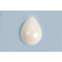 Shell Pearl, dråbe, anboret, ca. 21x15 mm, hvid, 1 stk.
