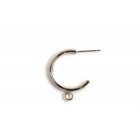 Hoops m/øje, ca. 24 mm, platiniumfarvet, 1 par