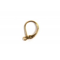 Ørekrog, ca. 13x12 mm, forgyldt med 18K guld, 5par