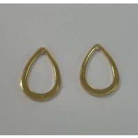 Vedhæng, åben dråbe, lys, ca. 13x17 mm, FG , 2 stk.