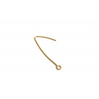 Ørekrog, spids, ca. 35x14 mm, forgyldt med 18K guld, 1 par
