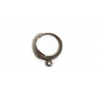 Hoops med lukning, ca. 14x12 mm, rustfrit stål, 1 par