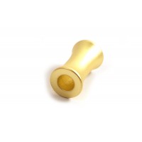 Perle, mat, bambusformet, ca. 11x6 mm, forgyldt med 18K guld, 2 stk.