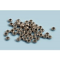 Klemøje, rondel, ca. 1,9 mm, rustfrit stål, ca. 50 stk.