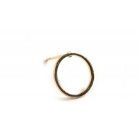 Ørestikker m/ring, ca. 12 mm, forgyldt med 18K guld, 1 par
