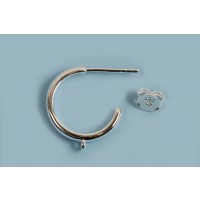 Hoops m/1 øje, 15 mm, 925s,1 par