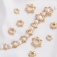 Mellemled,Hexagram,9.5 mm, FG, 3 stk.
