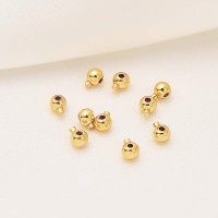 Mellemperle, Runde perler, ca. 4mm, FG, 30stk 