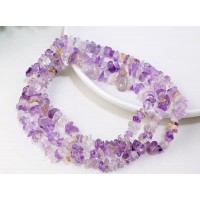 Amethyst, chips, ca. 7-10x7-10 mm, 1 streng