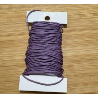 Bomuldssnøre, vokset, lilla, 1 mm, ca. 10 meter