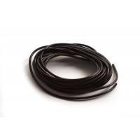 Lædersnøre, sort, 2 mm, 3 meter