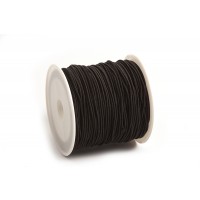 Elastiktråd, sort, 1 mm, 21 meter