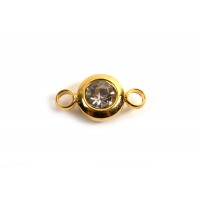 Vedhæng m/2 øjne, link, 12x6.5x4 mm, FG rustfrit stål, klar, 2 stk.