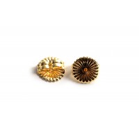 Bagstopper til ørestikker, forgyldt med 18K guld, ca. 9,5x4,5 mm, 2 stk.