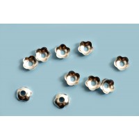 Perlehat, blomst, 4 mm, FS, 10 stk.