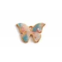 Sommerfugl m/emalje, ca. 15x33x3 mm, FG, 1 stk.