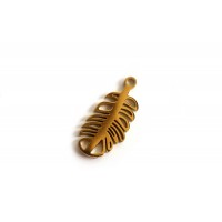 Blad, 11x5x0,8 mm, forgyldt med 18K guld, 2 stk.