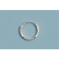 Hoops, facetteret, 1,2x12 mm, 925s, 1 par