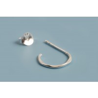 Hoops, bankede, 0,9x10 mm, 925s, 1 par