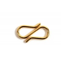 S-lås, ca. 12x6 mm, FG rustfrit stål, 2 stk.