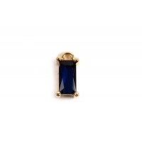 Vedhæng, m/blåt facetteret glas, ca. 8x4x5 mm, FG, 2 stk.