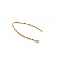 Ørekrog, ca. 43x20 mm, forgyldt med 18K guld, 1 par