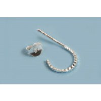 Hoops, facetteret, 1x10 mm, 925s, 1 par