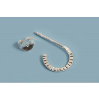 Hoops, facetteret, 1,3x10 mm, 925s, 1 par