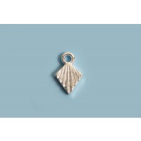Vedhæng m/mønster, ca. 7,5x4,5 mm,  925s, 1 stk.