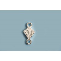 Vedhæng m/mønster, link, ca. 9x4,5 mm,  925s, 1 stk.