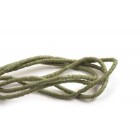 Polymer / fimo perler perler, ca. 3x1 mm, olivengrøn, 1 streng