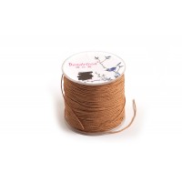 Nylonsnøre, 1 mm, brun, 100 meter