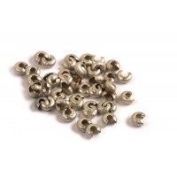 Knudeskjuler, 3,2 mm, platiniumfarvet, ca. 50 stk.