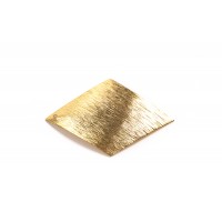 Vedhæng, harlekintern, børstet, ca. 45x30 mm, forgyldt med 24K guld, 2 stk.