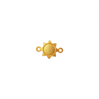 Vedhæng, sol, link, 8x8 mm. FG 925s, 1 stk.