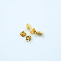 knipling Guld ørestop, 4.5mm,SøLvbelagt, 18Kt Guldbelagte, 3 par