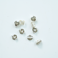 knipling ørestop, 4mm,SøLvbelagt,3 par