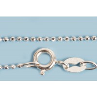 Armbånd, kuglekæde, 185x1,2 mm, sølv 925s, 1 stk.